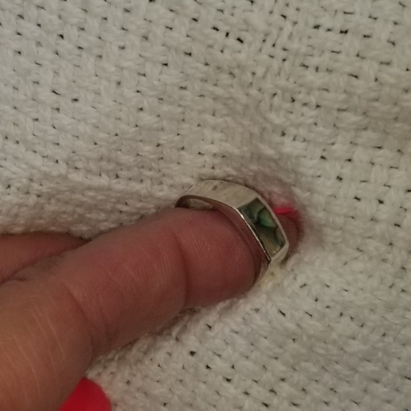 Vintage sterling MOP ring ‎ 6.5 - Picture 8 of 9